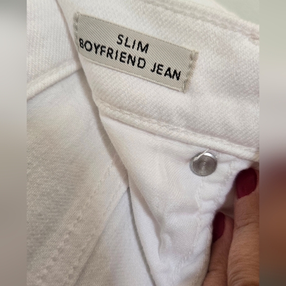 J Crew White Slim Boyfriend Jeans 25 - Picture 5 of 5